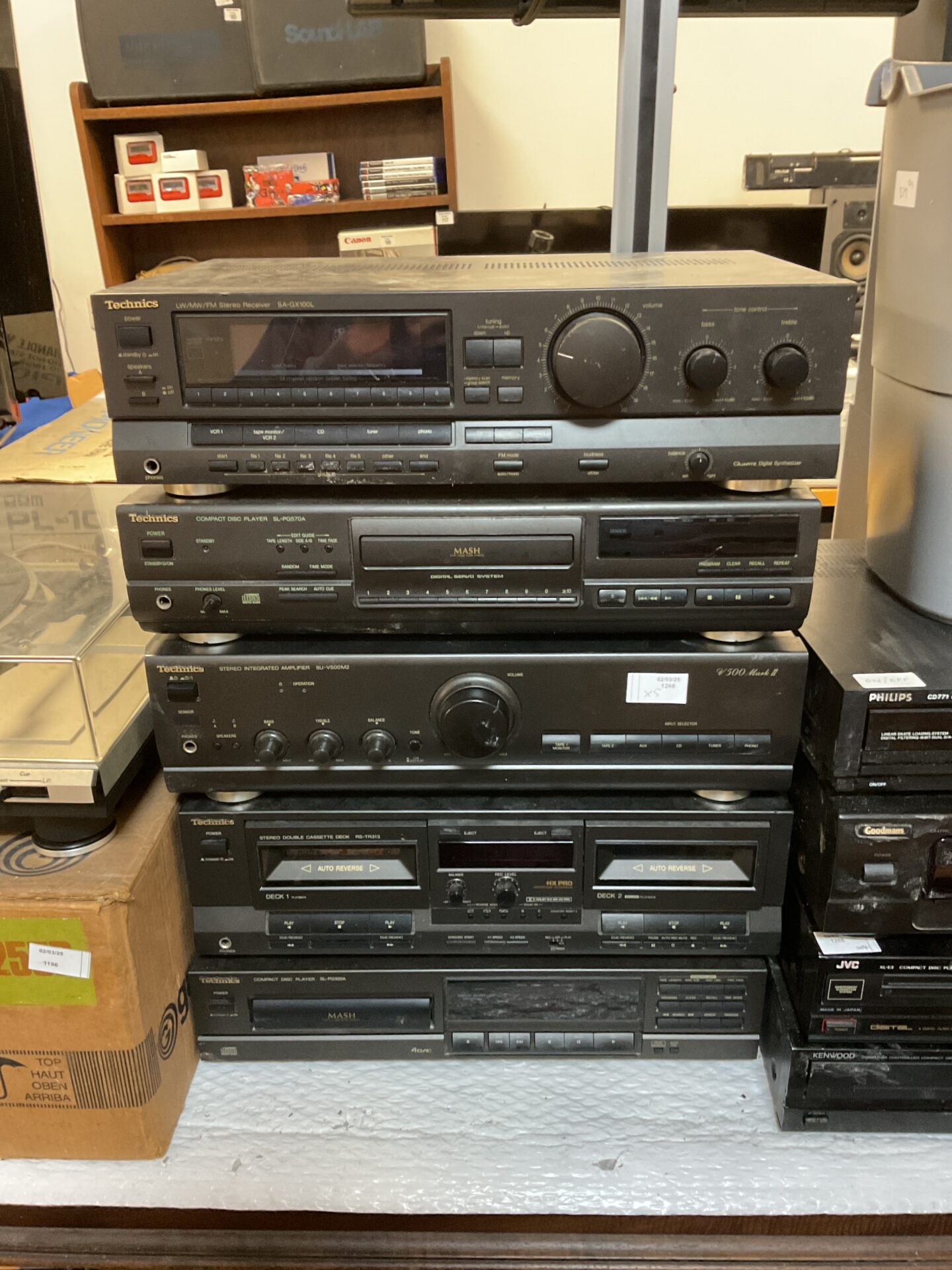 185 Technics 5 piece hifi separates system with su-v500m2 amplifier