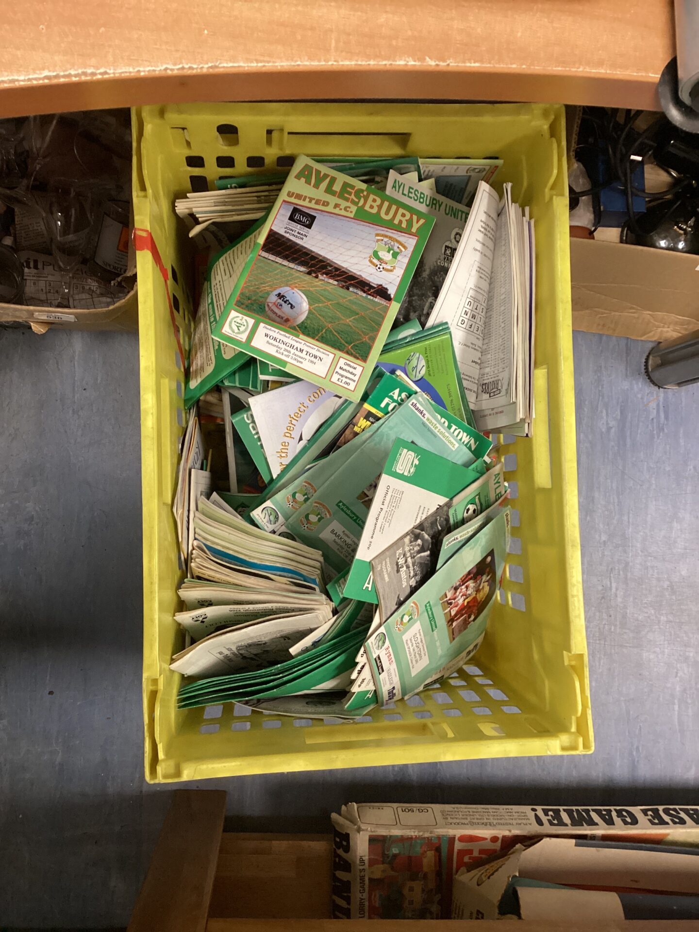 440 Box of Aylesbury United Match Programmes