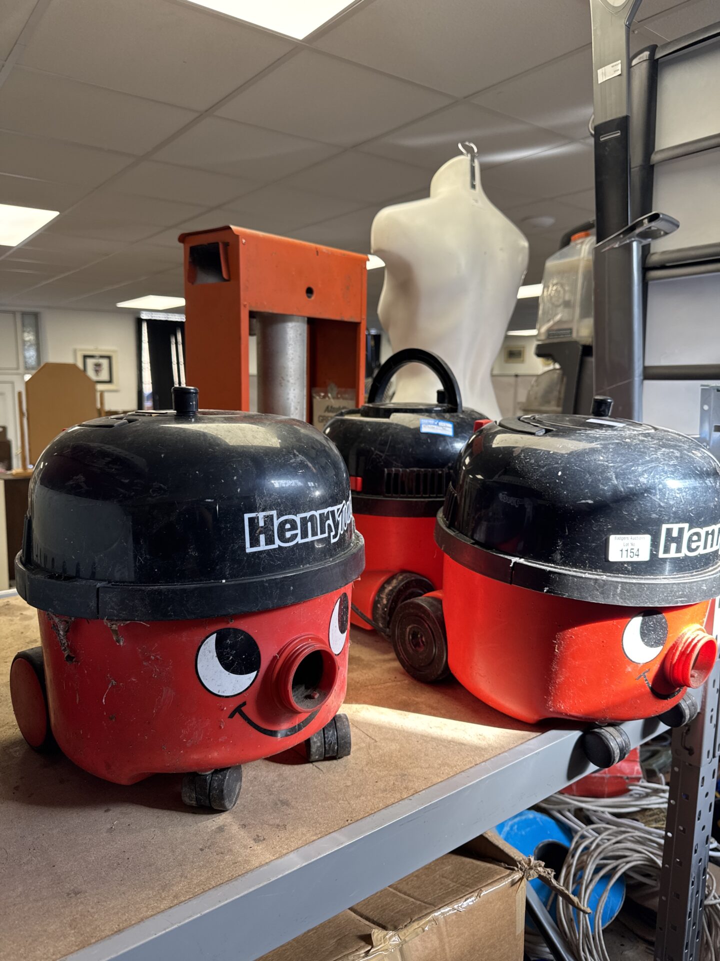 1154 Three untested Henry hoover bodies only