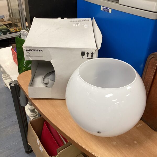Clear Ikea glass lamp shade for lighting fixtures.