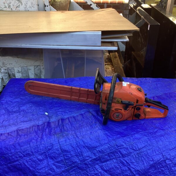 MJ Tools petrol chainsaw for garden and landscaping tasks.