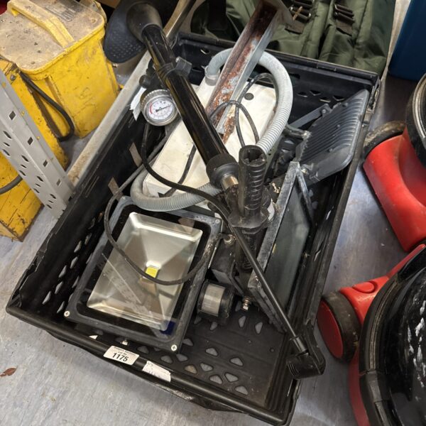 Vintage stirrup pump for inflating tyres and balls.