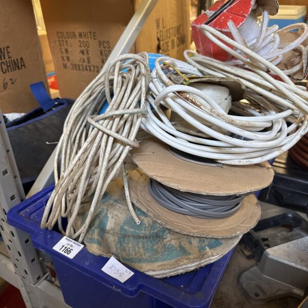Assorted electrical cable lot from shed clearance.