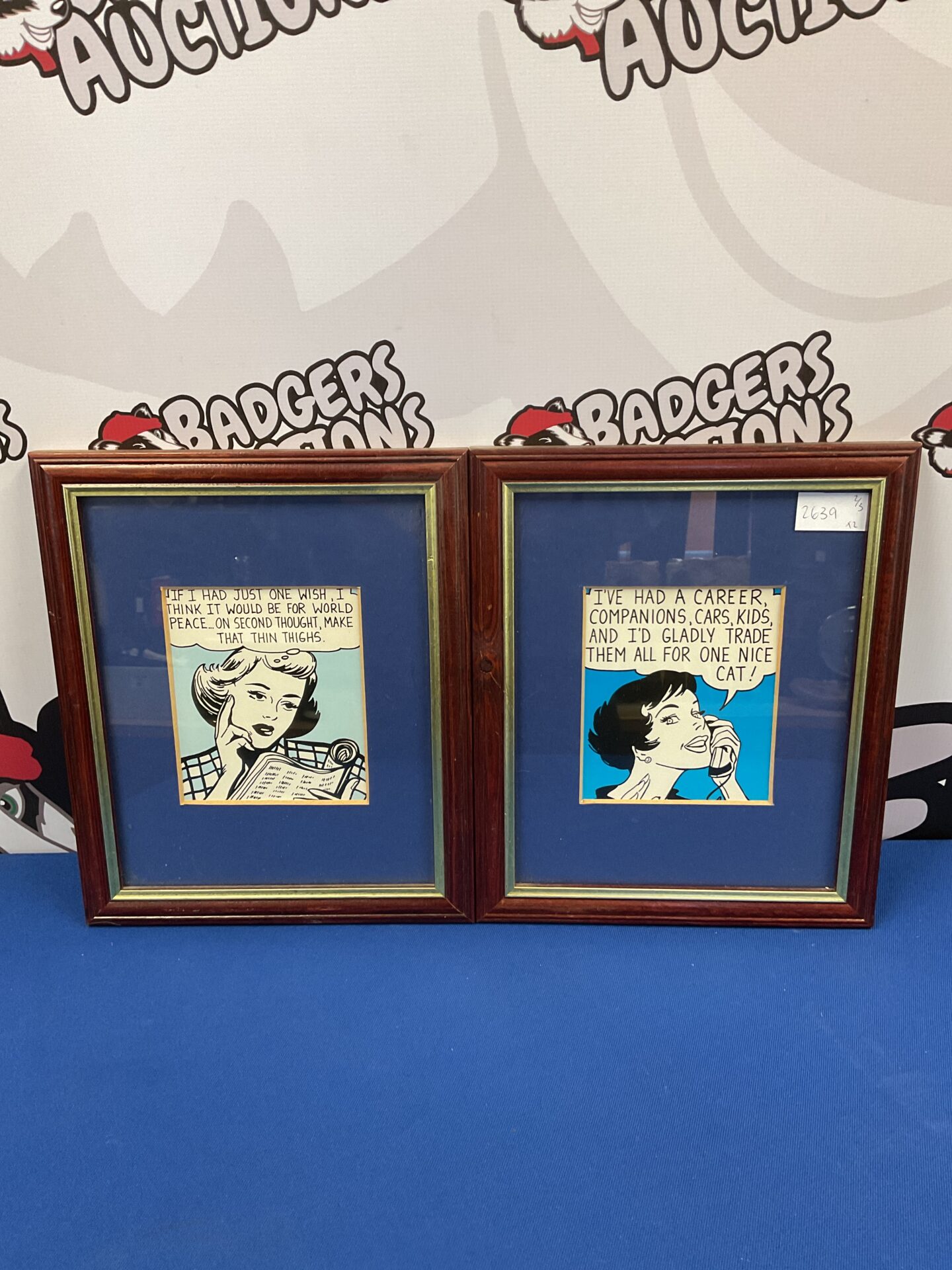 763 Two framed david fowler prints of ladies