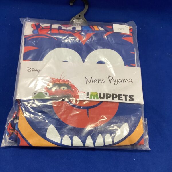 Disney Muppets mens medium pyjamas featuring colourful character designs.