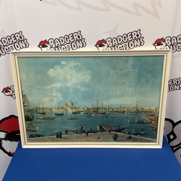 Framed Canaletto style print of Venice, bacino di s marco.