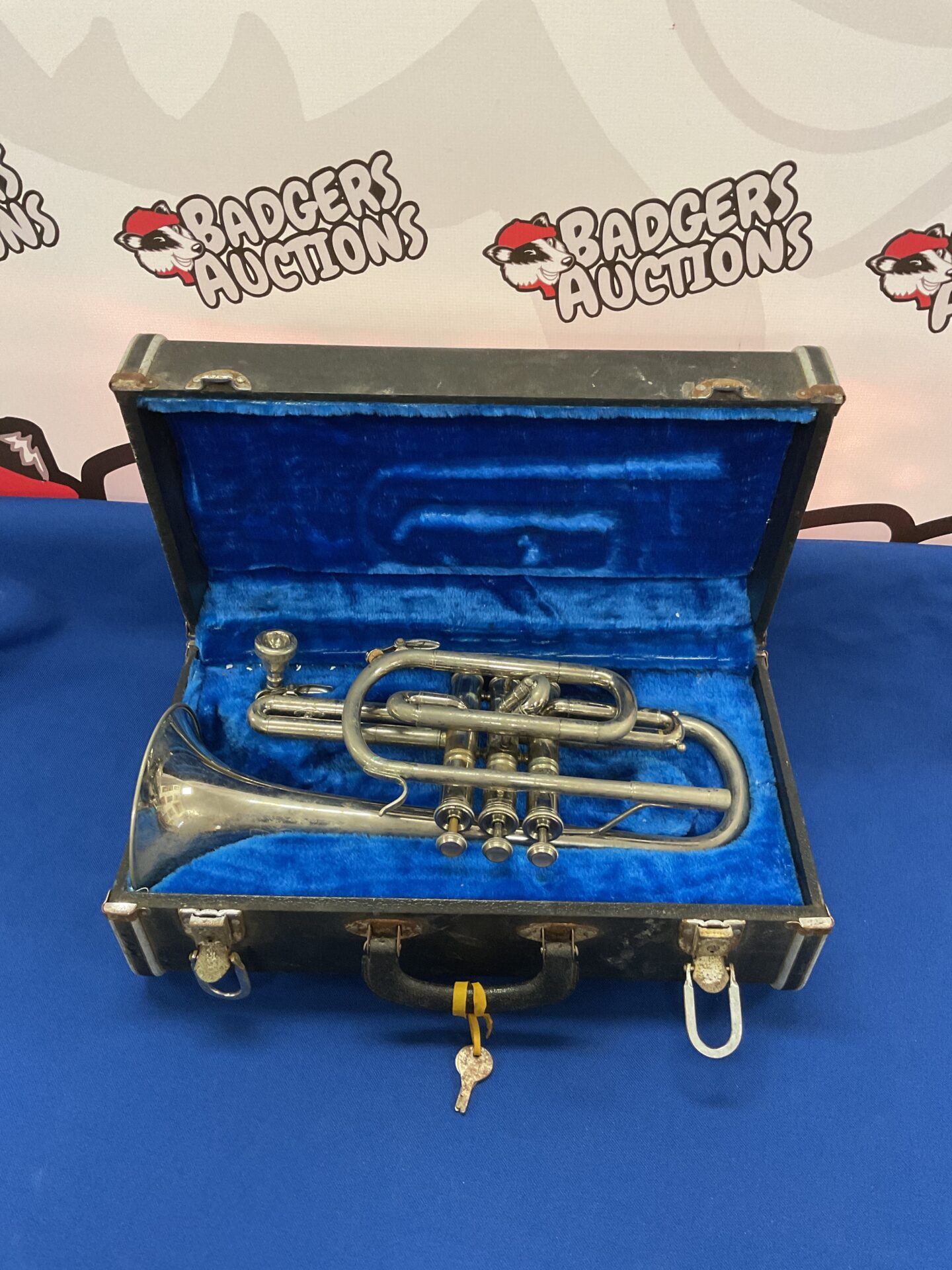 823 Cafact cornet in case with mouthpiece