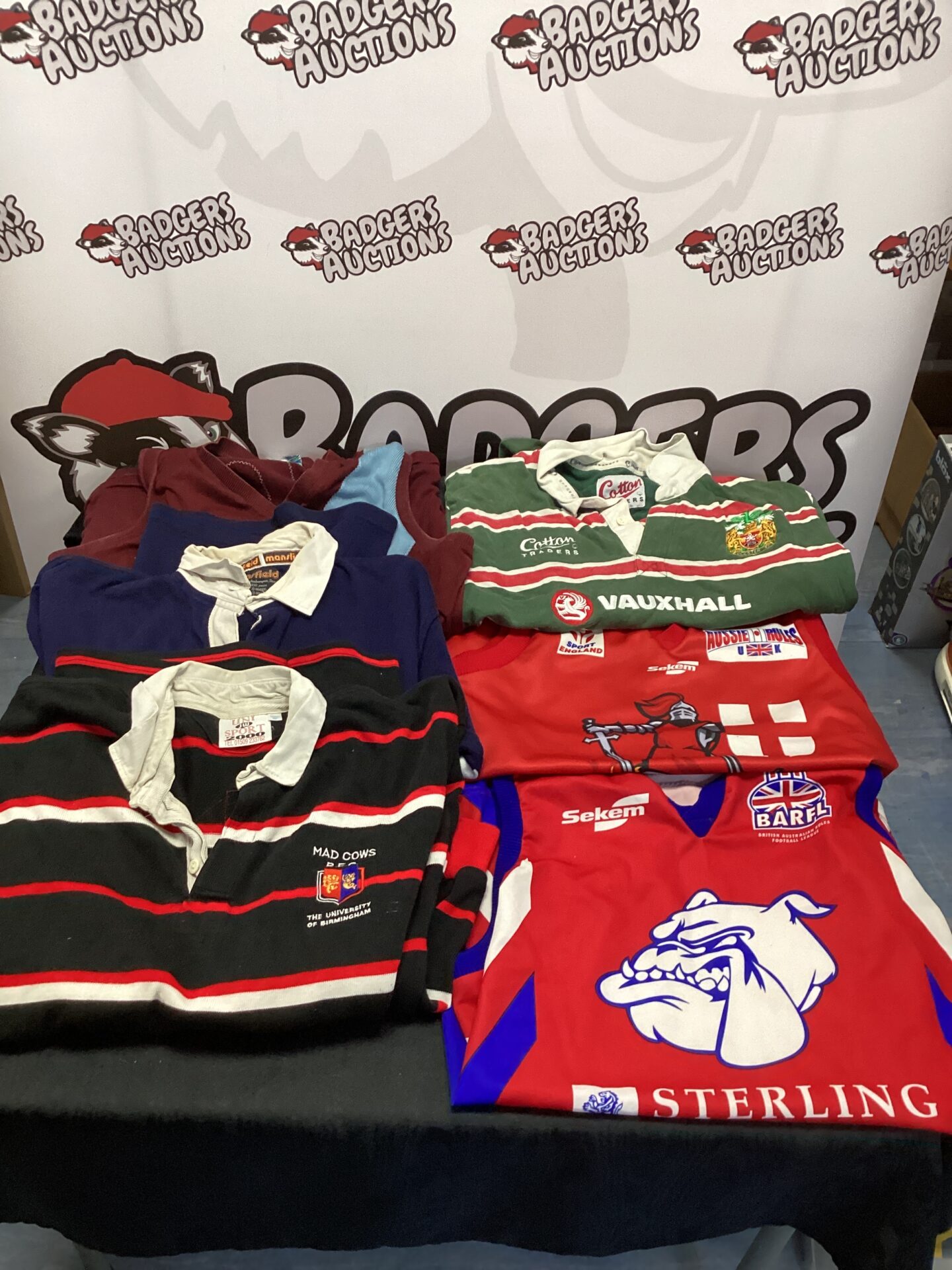 615 Selection of Rugby Shirts and Aussie Rules Shirts