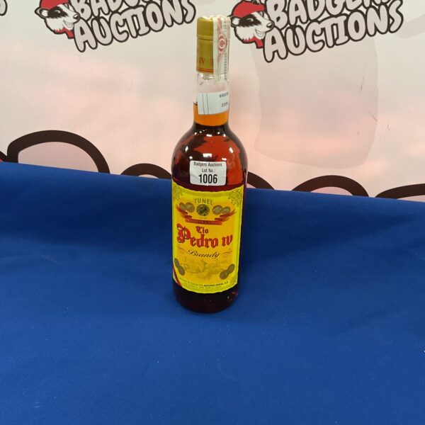 Sealed bottle of Tio Pedro IV Spanish Brandy by Tunel.