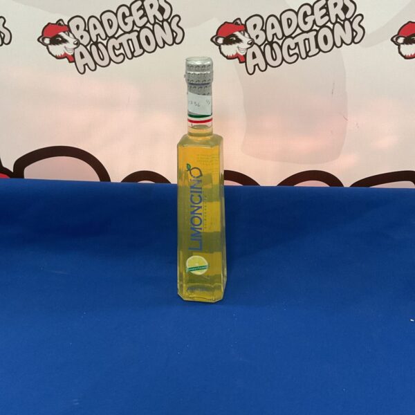 Bottle of Limoncino Di Sorrento Italian lemon liqueur.