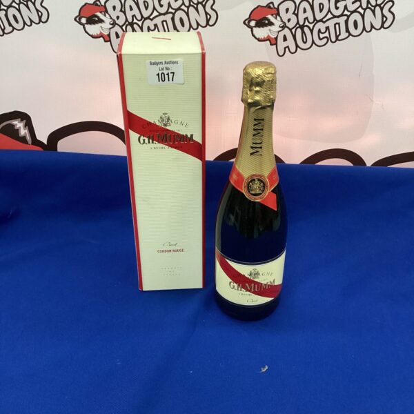 G.H.Mumm Brut Cordon Rouge Champagne bottle for sale.