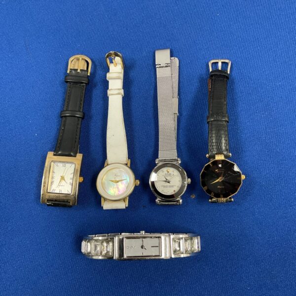 Ladies watch lot featuring Rotary and DKNY fashion wristwatches.