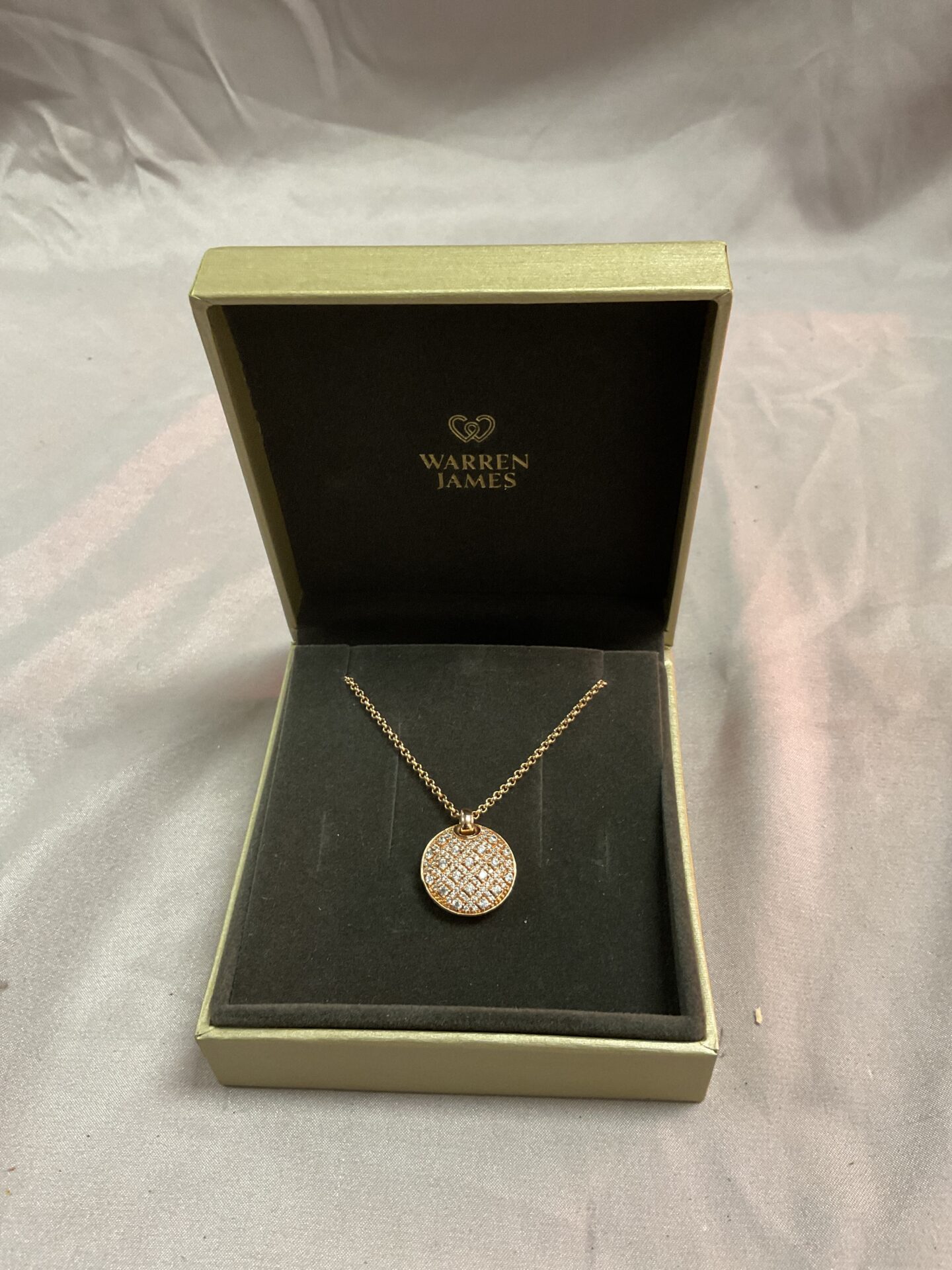 872 warren james rose gold tone 16” pendant necklace