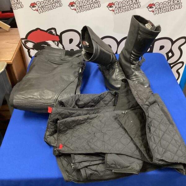 Richa motorcycle clothing set including trousers, boots, and jacket.