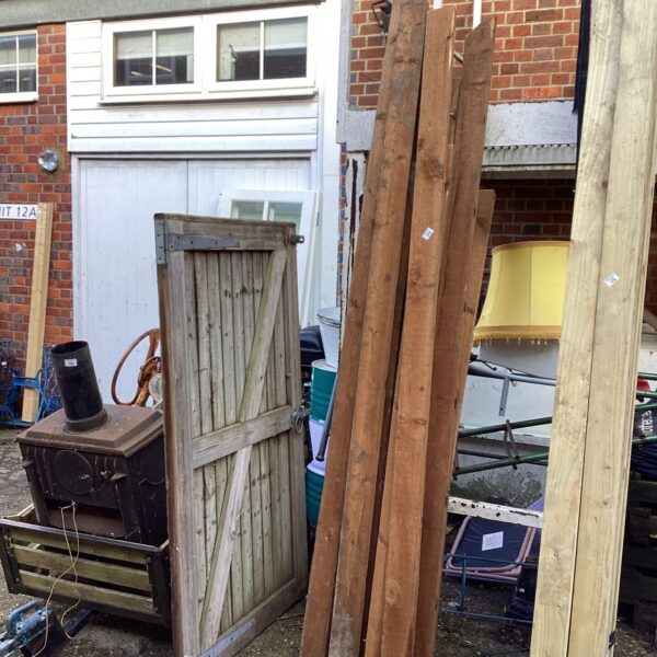 Lot of rough sawn timber planks for DIY projects.