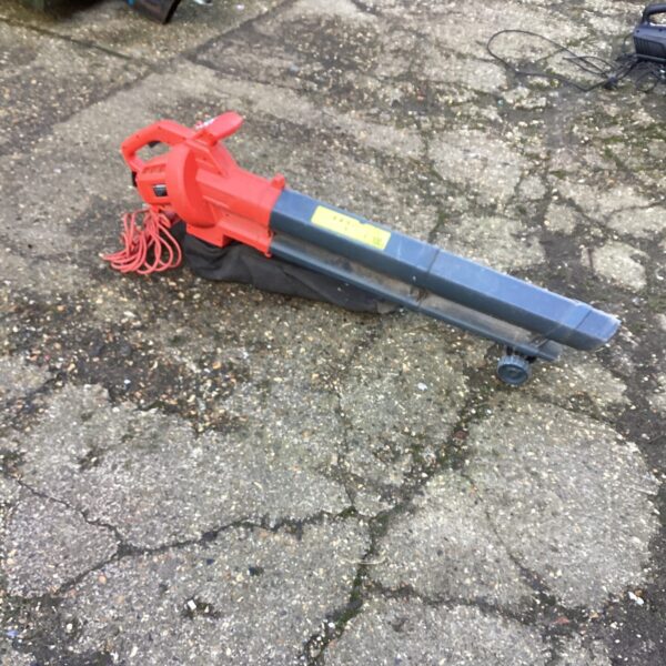 Sovereign electric lawn vac for collecting leaves and garden debris.