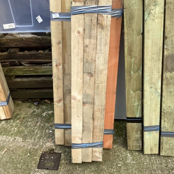 Stack of three timber bundles, reclaimed wood for DIY projects.