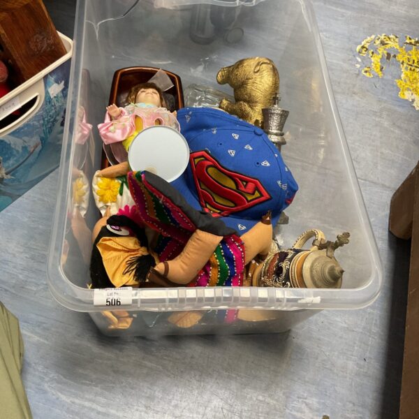 Vintage doll and Bossons busts in a mixed lot collection.