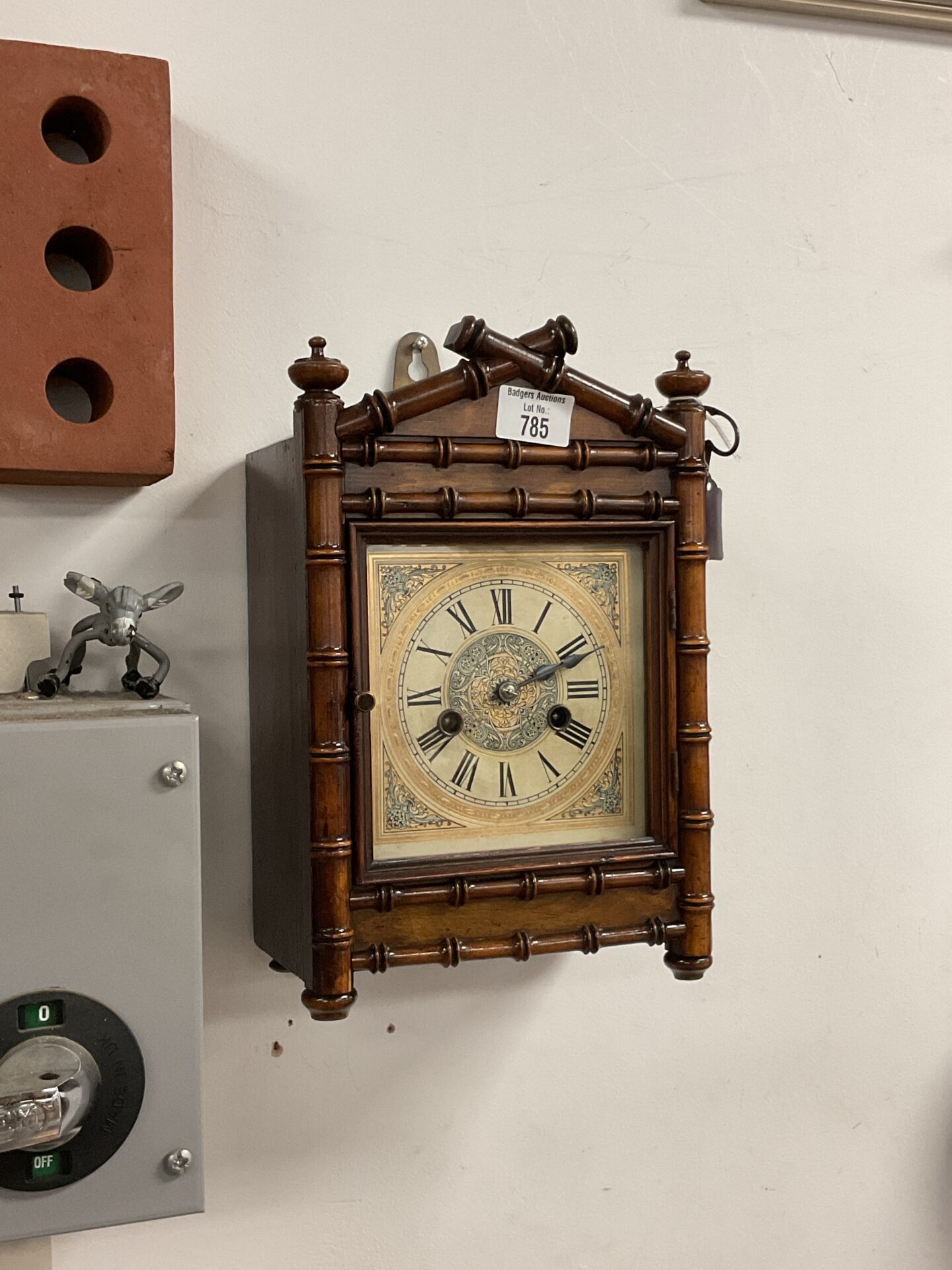 785 H A C circa 1900 American 14 day wall clock working