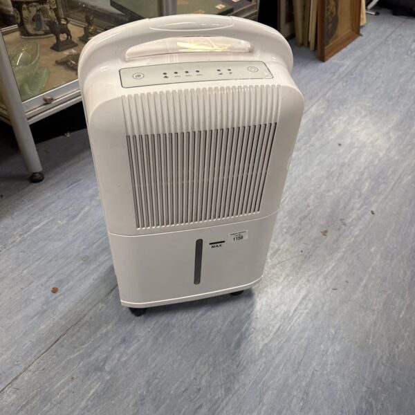 White Blyss portable dehumidifier for home moisture removal.