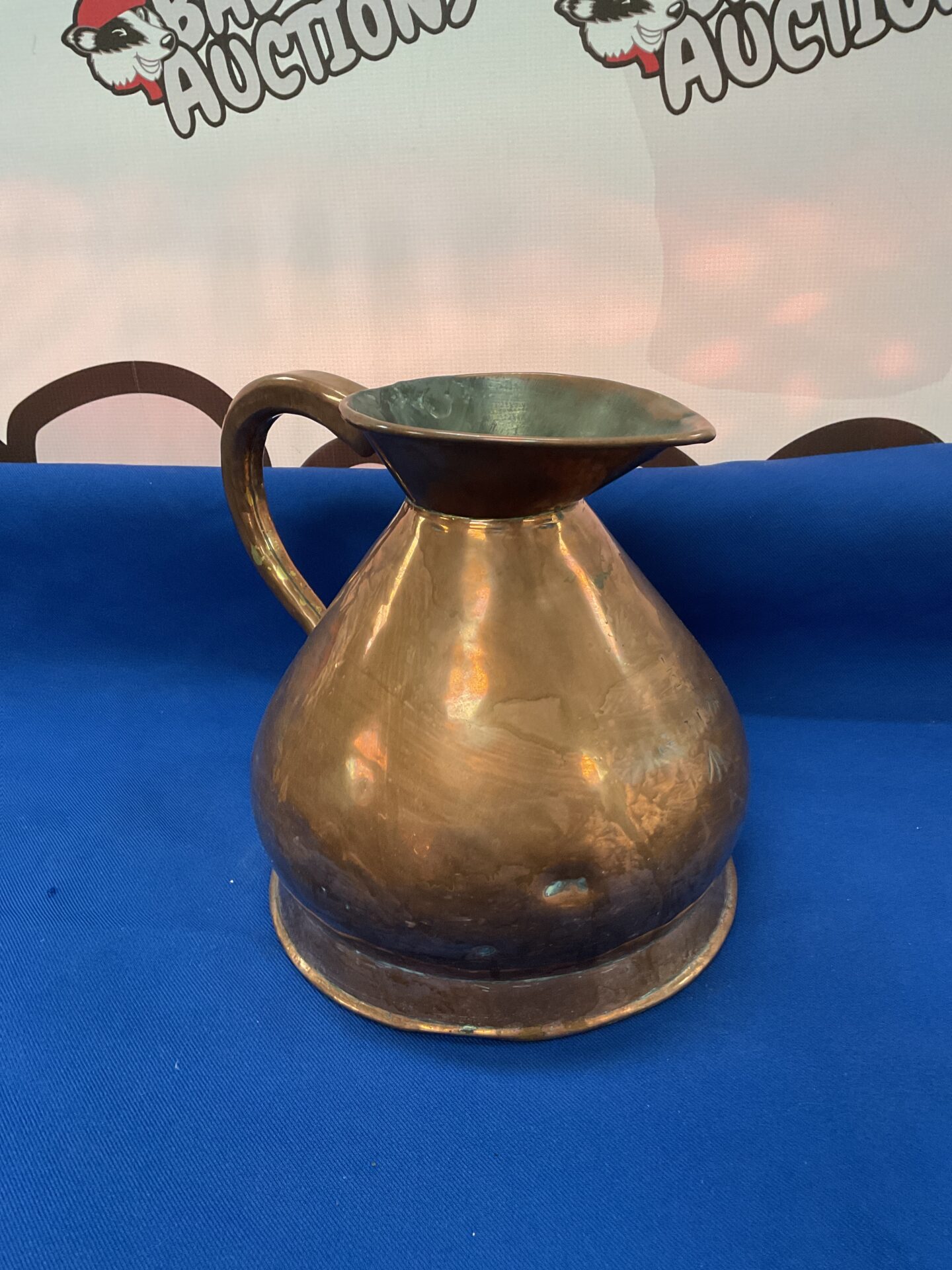 978 Vintage copper military marked half gallon haystack jug