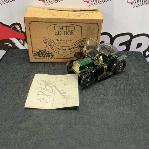 Limited edition Harrods 1/13th scale vintage Benz model car.