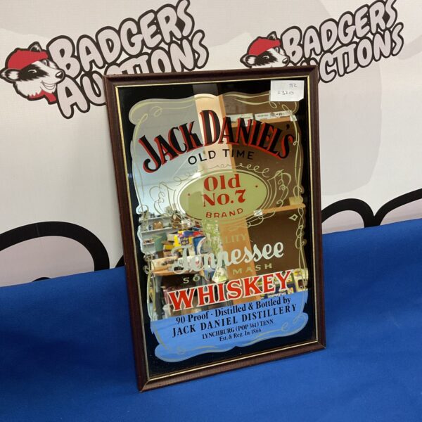 Vintage Jack Daniel's pub mirror for collectors and home bars.