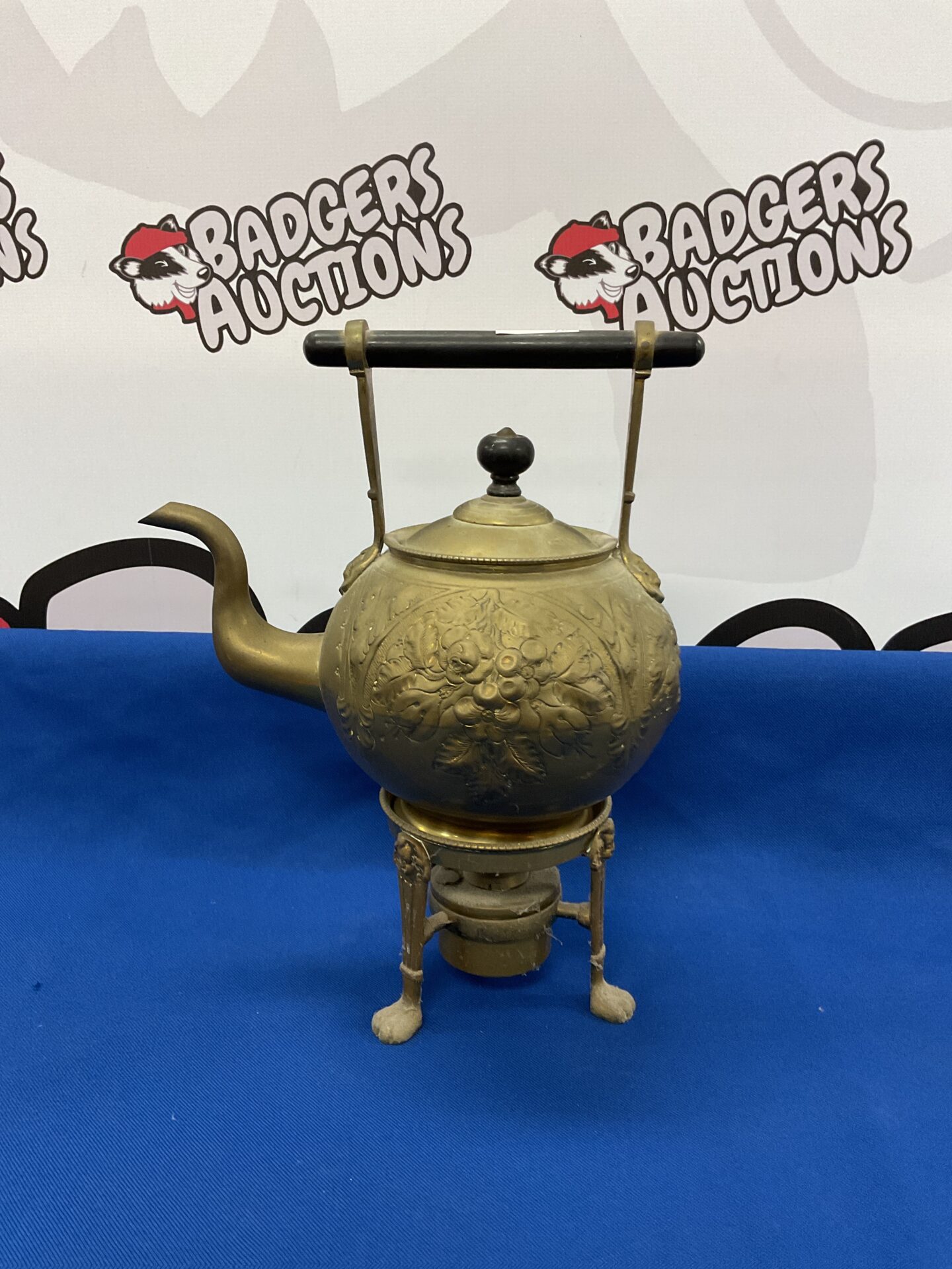 037 Vintage brass spirit kettle