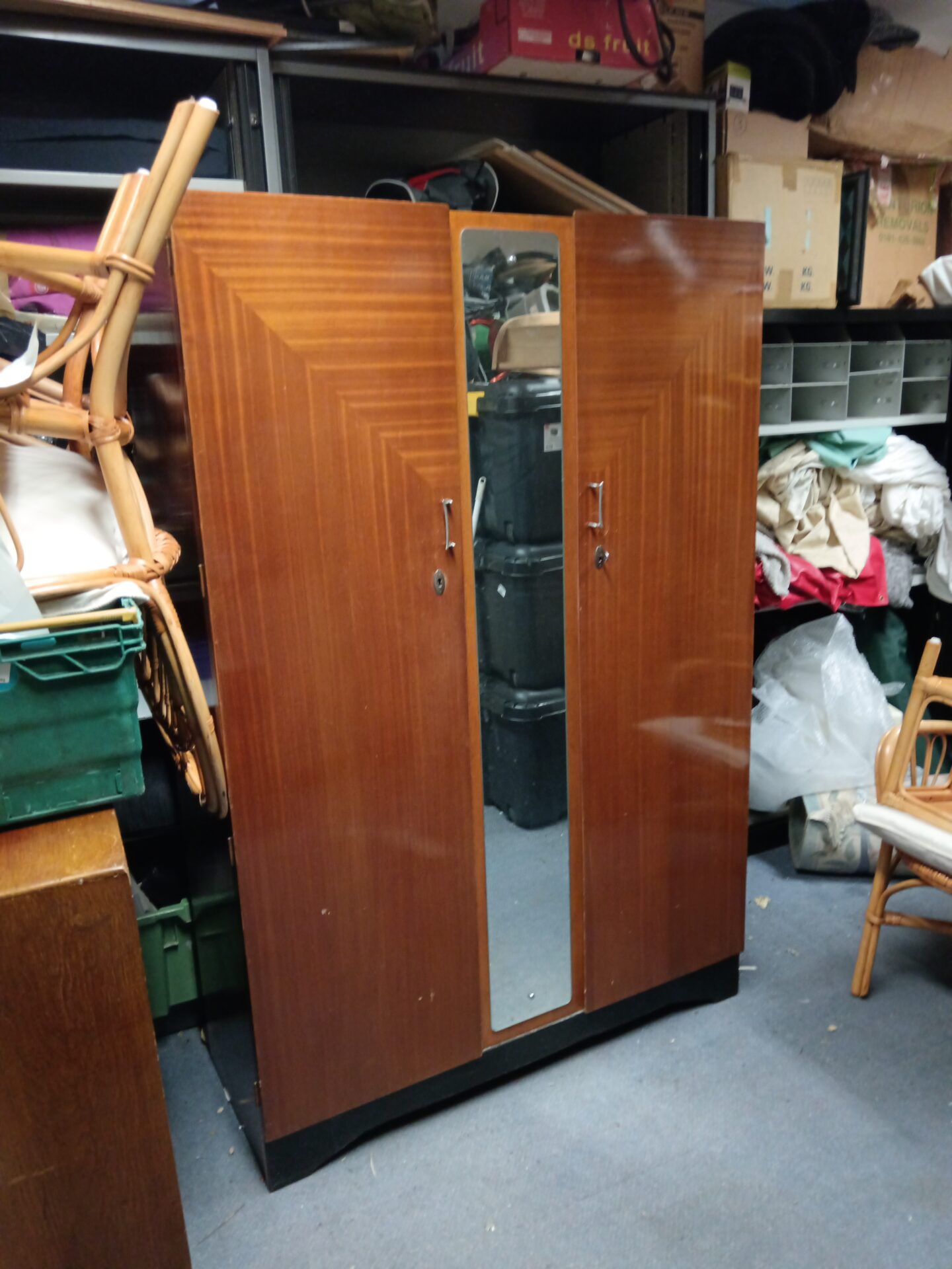 623 Lebus mid century mirrored double wardrobe