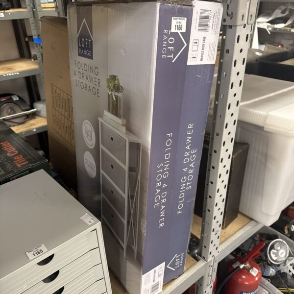 Loft Range folding drawer storage cabinet in box.
