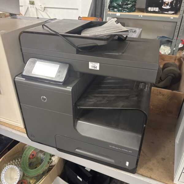 HP Officejet Pro X576dw printer in untested condition, side view.