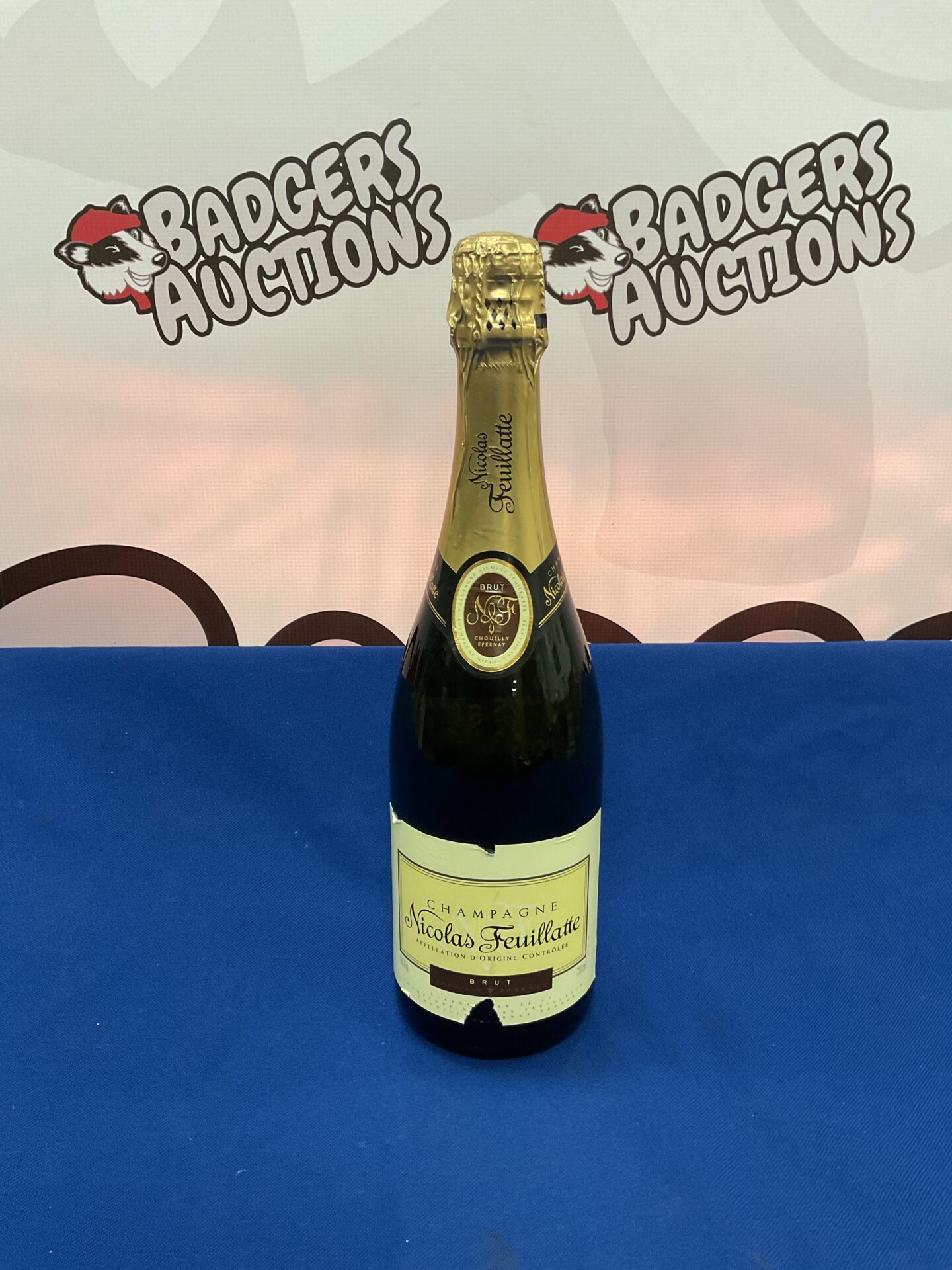 1012 Sealed Bottle of nicolas feuillatte brut champagne