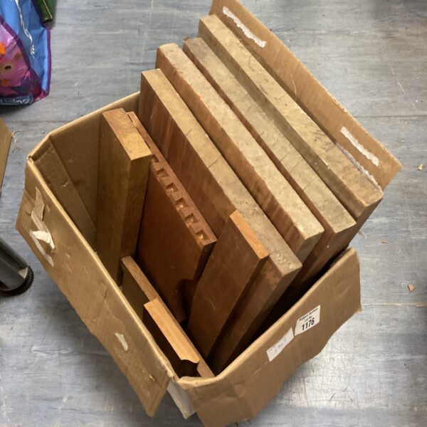 Lot of hardwood offcuts for woodworking projects.