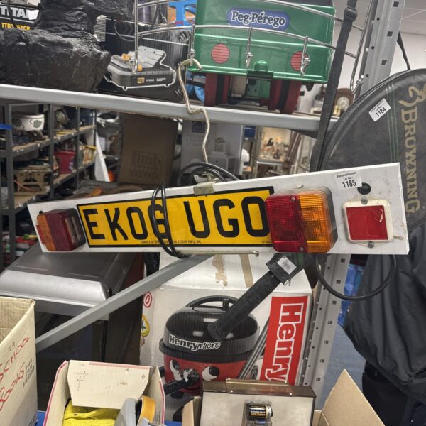 Used trailer lightboard with integrated lights for towing.