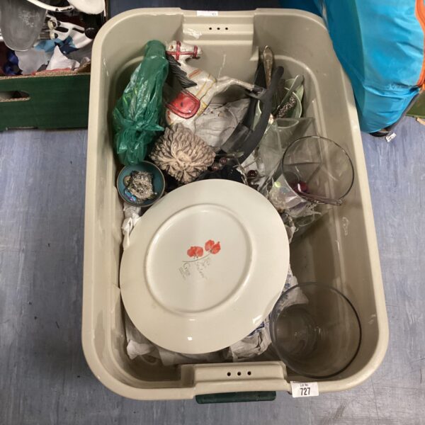 Mixed lot of vintage ceramics, vases, and a rocking horse.