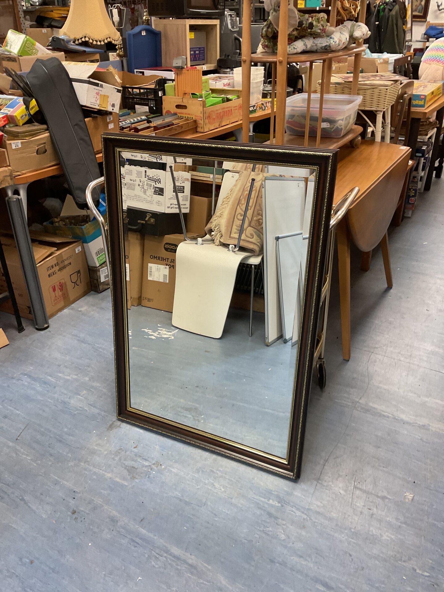 511 Bevel edged mahogany framed mirror