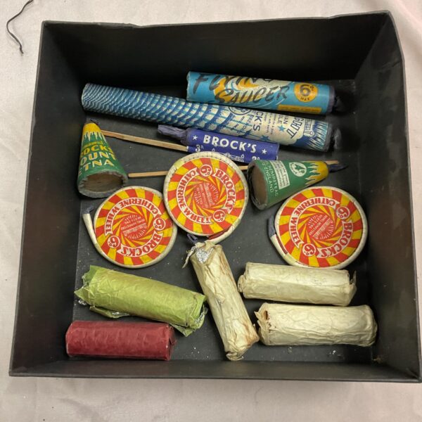 Vintage Bricks fireworks labels and unexposed Ilford film lot.