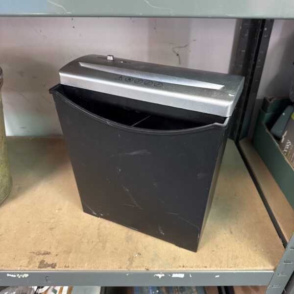 Compact small office paper shredder for document security.