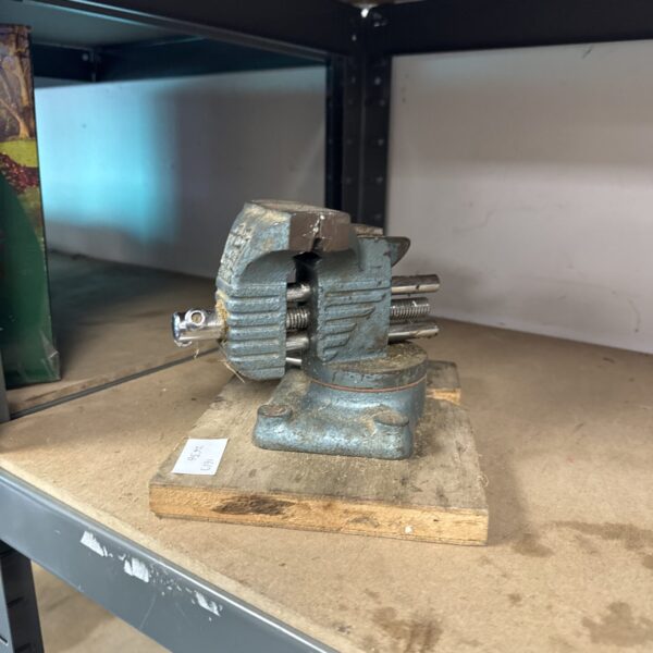 Small P&B bench vice for metalworking and workshop use.