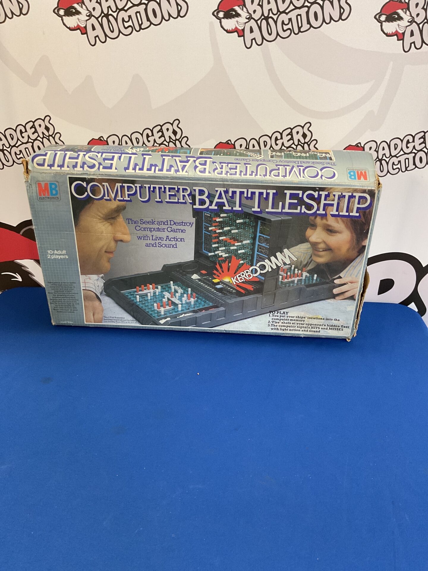 346 Vintage Mb electronics computer battleship playset, appears new in box