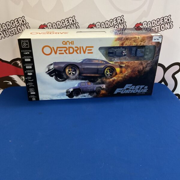 Anki Overdrive Fast & Furious Edition RC car on display.