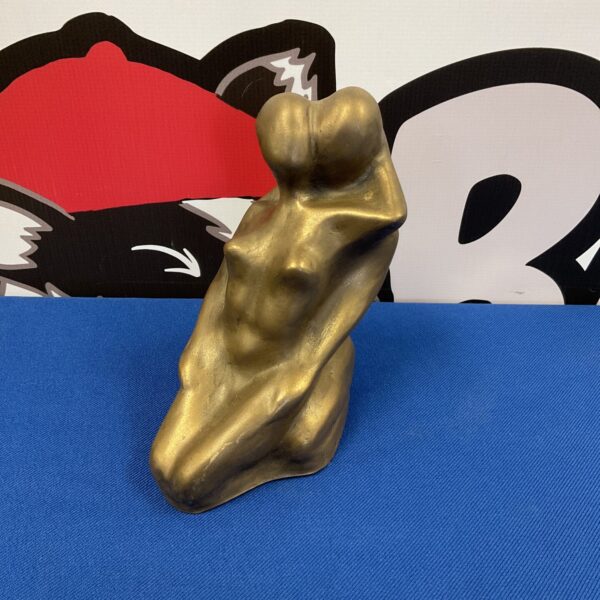 Bronze lovers sculpture, a romantic resin figurine.