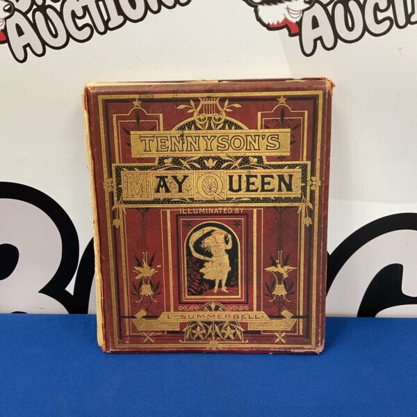Antique cover of Tennyson's May Queen illuminated book by L Summerbell.