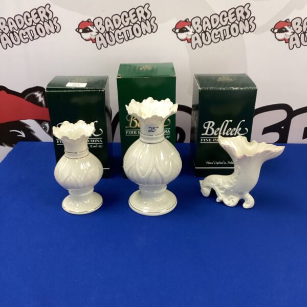3 Belleck Fine Parian China Items