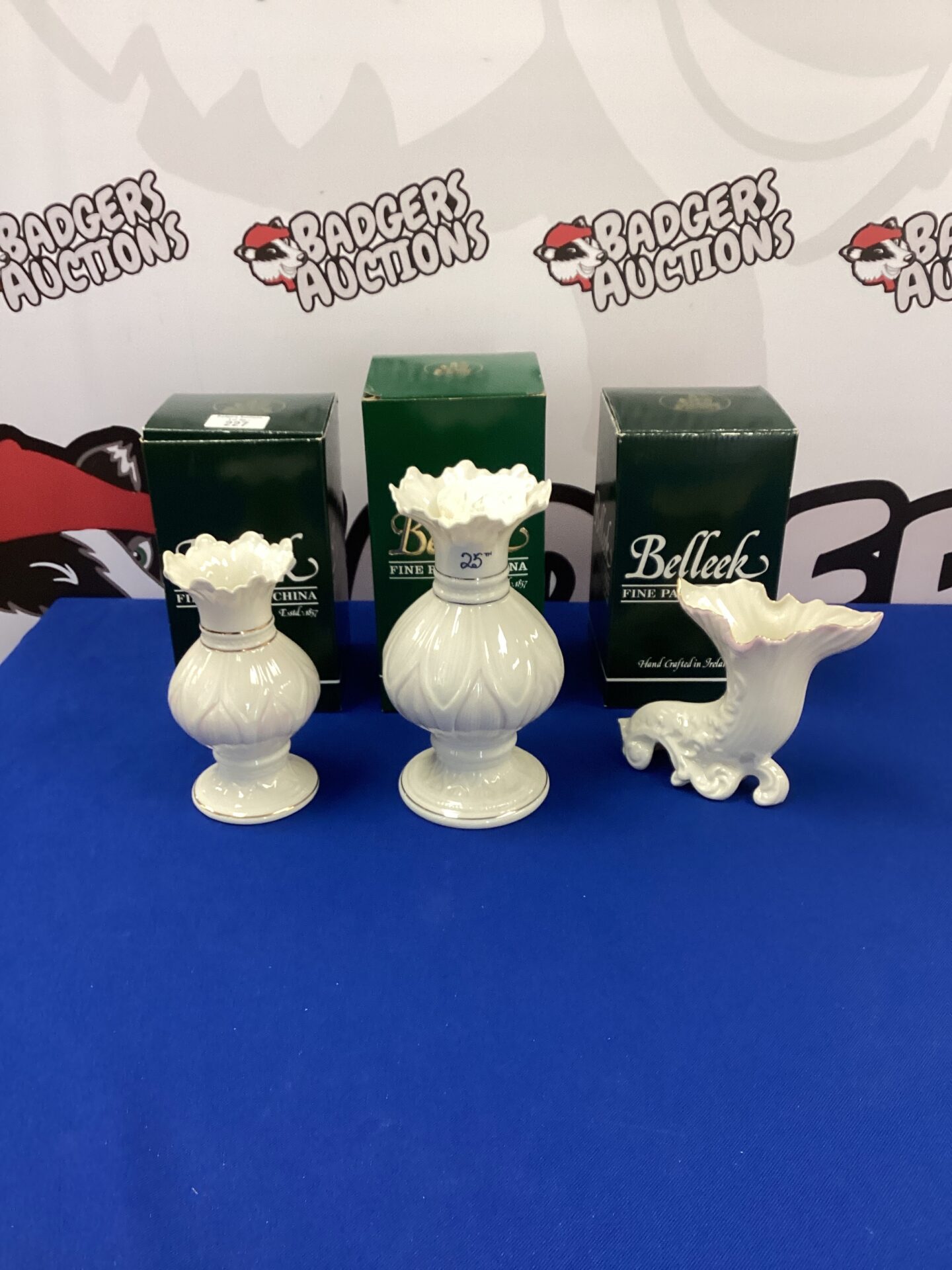 227 3 Belleck Fine Parian China Items