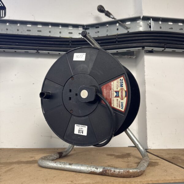 Faithfull 25m extension reel for garden and DIY power tools.