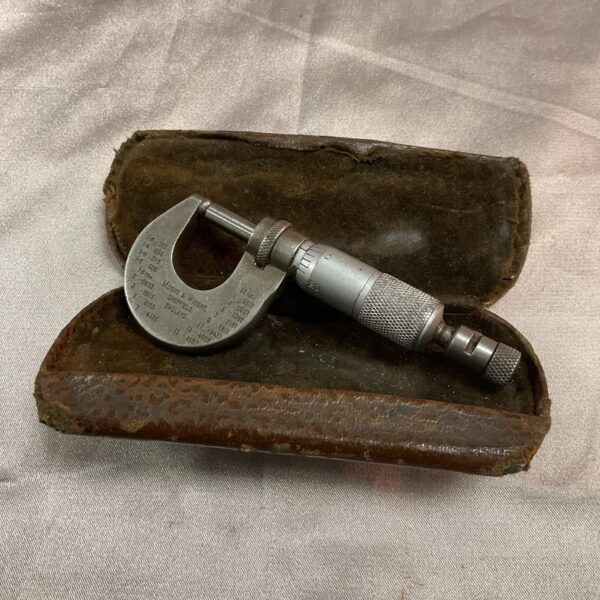 Vintage Moore and Wright No 925 micrometer in its original case.
