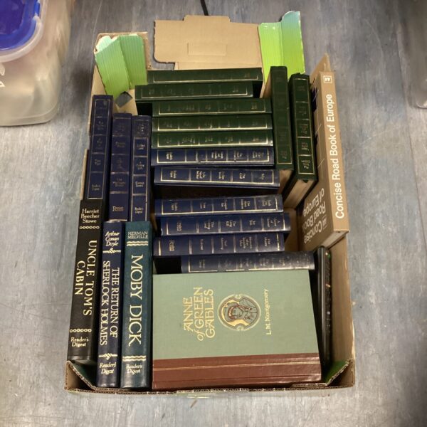 Vintage Readers Digest books lot including Moby Dick and Uncle Tom’s Cabin.