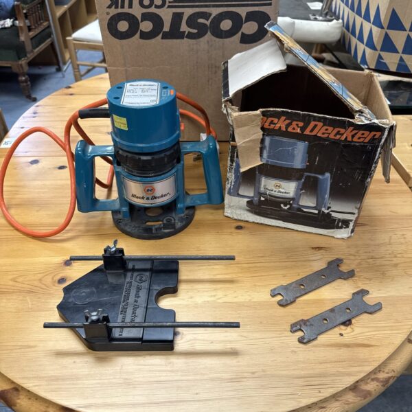 Vintage Black & Decker router for woodworking projects.