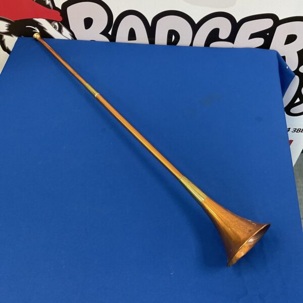 Antique vintage copper coaching horn for collectors.